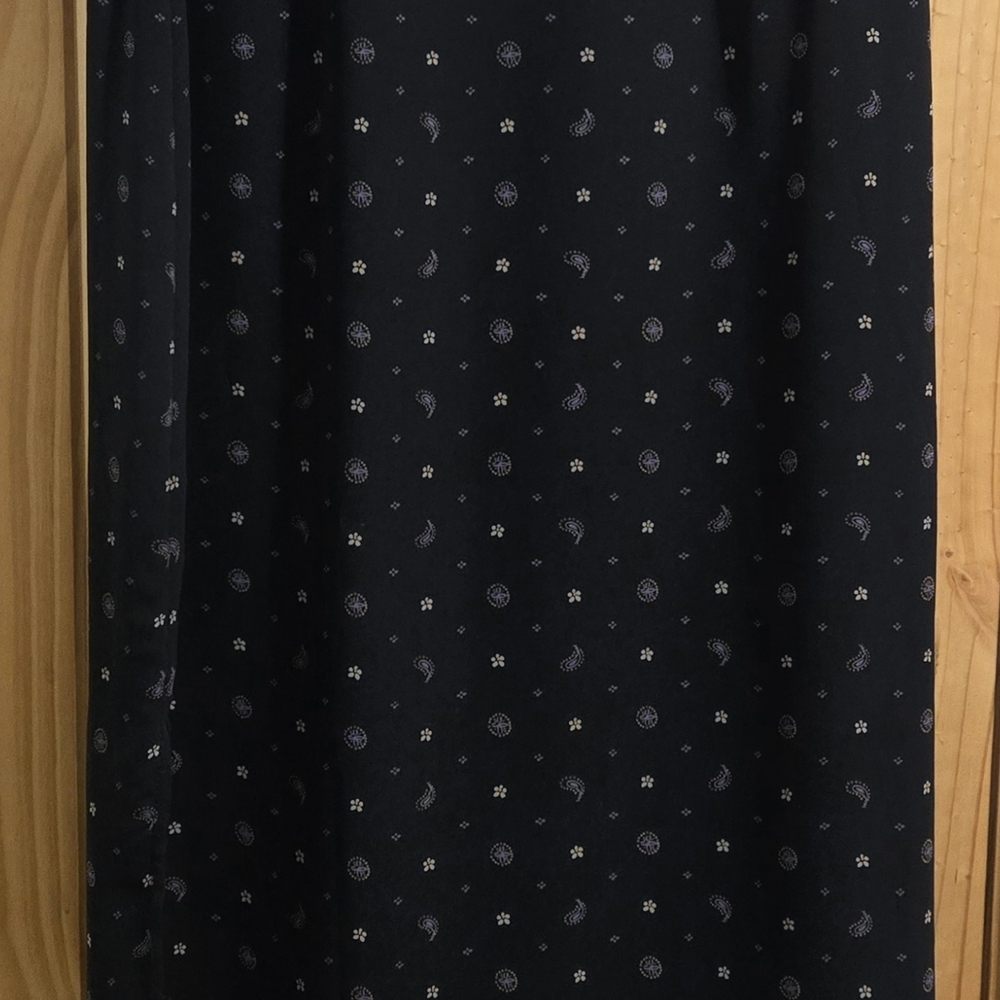 Kathie Lee Collection Vintage 90s Black Paisley Print Maxi Skirt Side Slit Sz 6